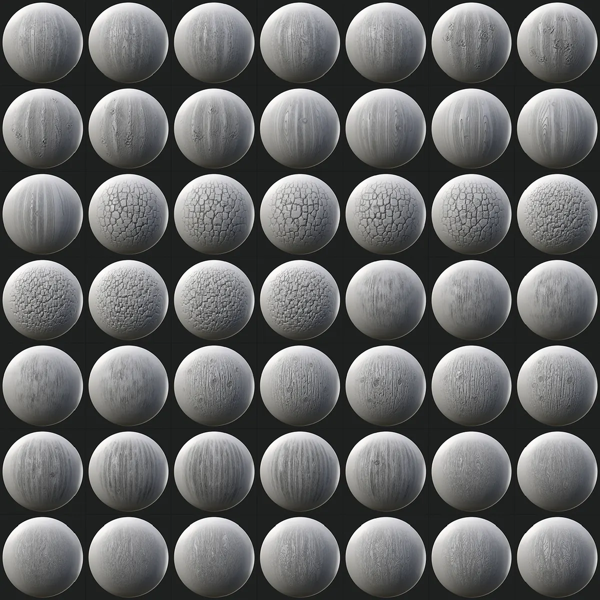 150组木纹风格ZBrush笔刷和4K无缝贴图素材,比如木质纹理、污渍、节疤、扫描纹理等风格150 WOOD BRUSHES + 4K SEAMLESS ALPHAS - VOL 01